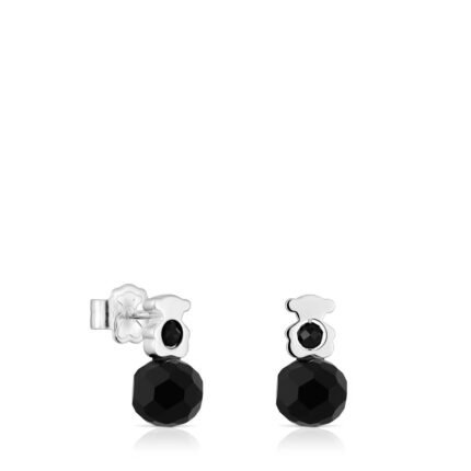 Alloy TOUS Bear Earrings Spanish Style Fashion Jewelry Small Silver With Onyx Bear Earrings I-Bear
