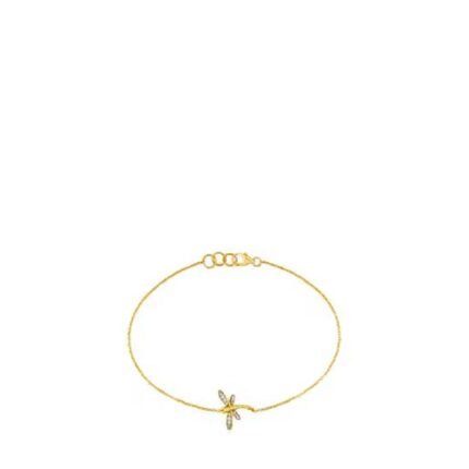 Silver TOUS Bera gold and diamond bracelet.