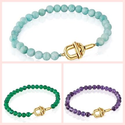 Silver TOUS MANIFESTO Bracelet with 18kt gold plating over silver with amethyst