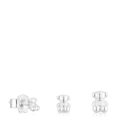 Silver Bold Bear Earring Set.TOUS Silver.TOUS Silver