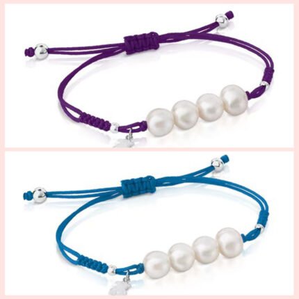 TOUS Basics two-tone pearl rope bracelet.TOUS silver