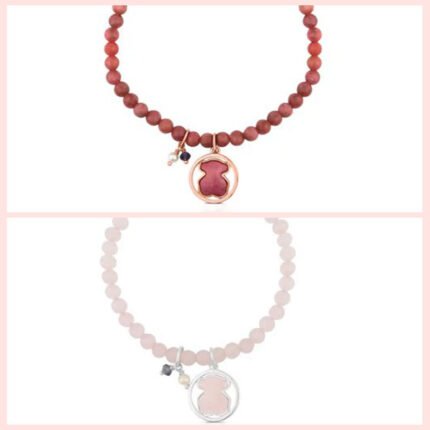 Silver Camille Bracelet with Rose Quartz, Iolite and Pearl.TOUS Silver