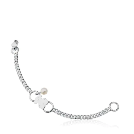 Silver Sweet Dolls Bracelet with Pearl.TOUS Silver