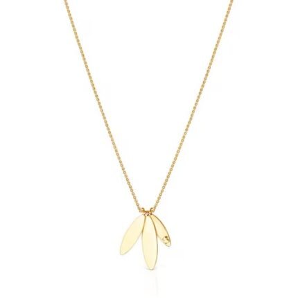 Silver Vermeil Fragile Nature laurel leaf Necklace.TOUS Silver
