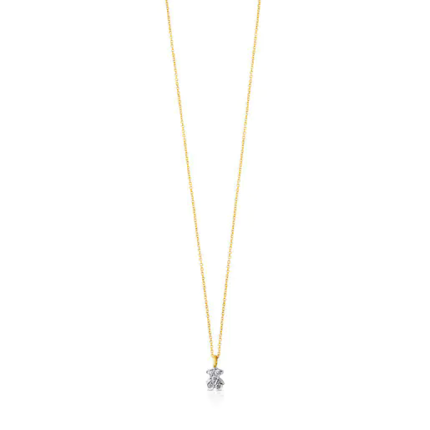 White gold TOUS Puppies Necklace with Diamonds.TOUS Silver